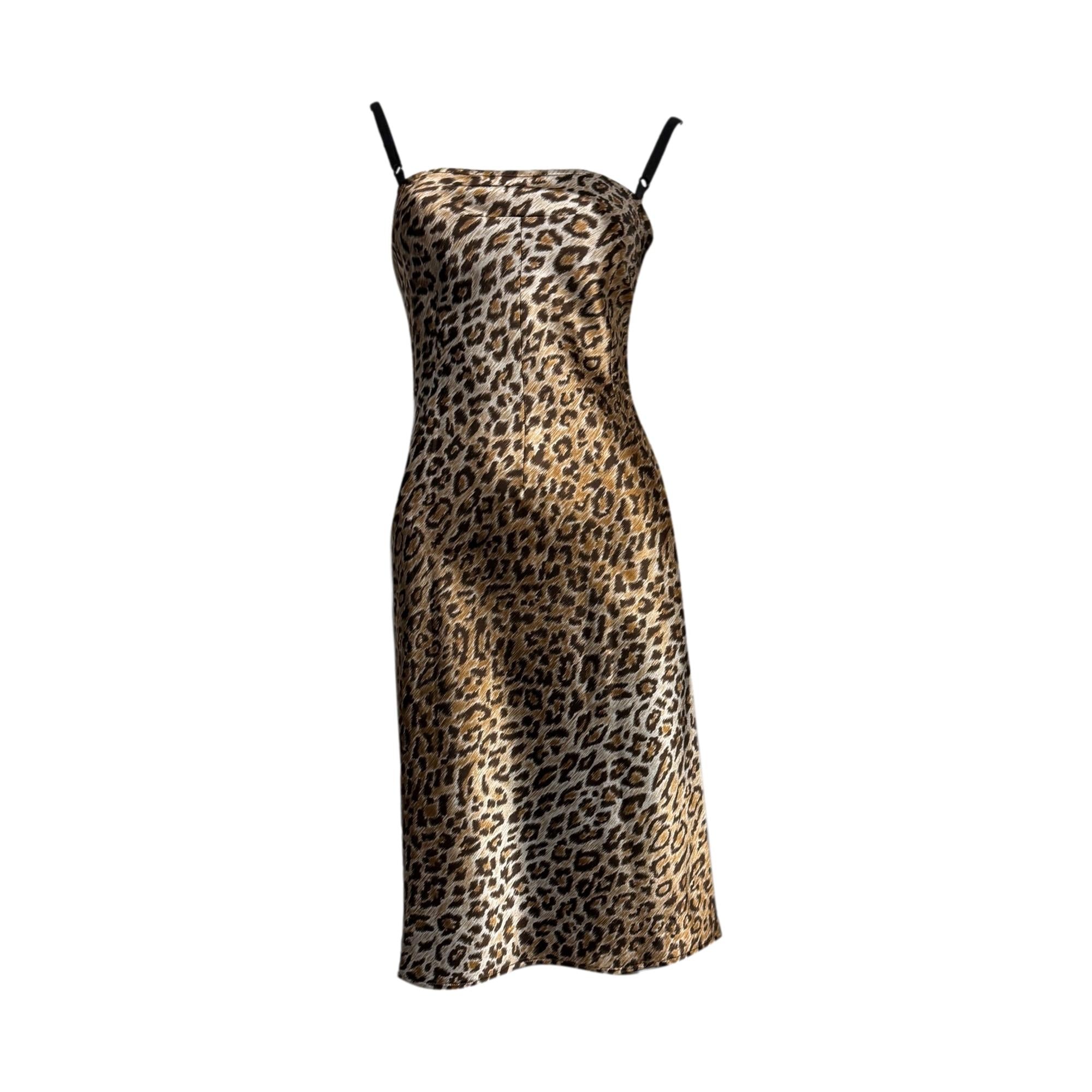 Dolce & Gabbana Silk Cheetah Print Dress