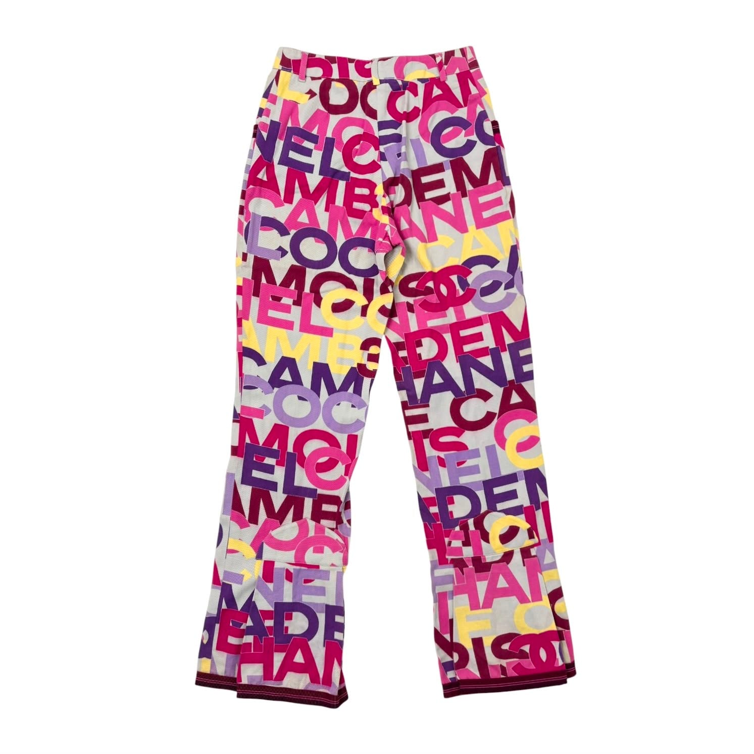 Chanel Multicolor Logo Pants