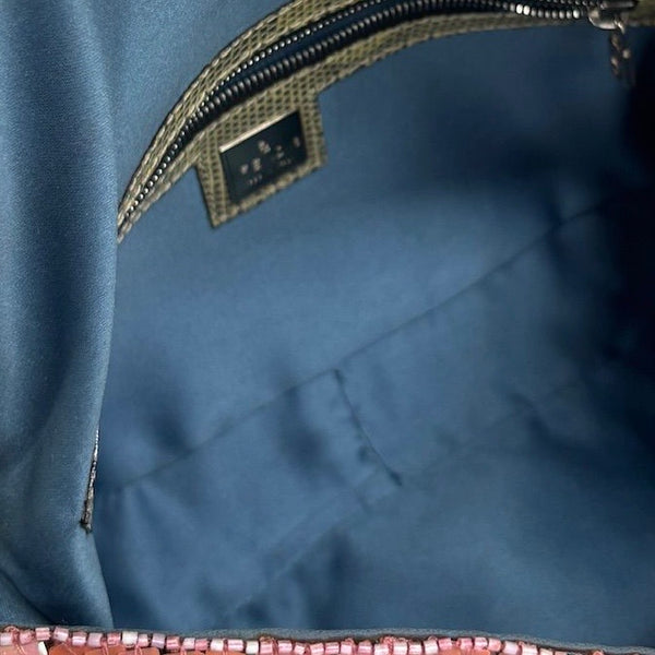 Fendi Peach Sequin Baguette Bag