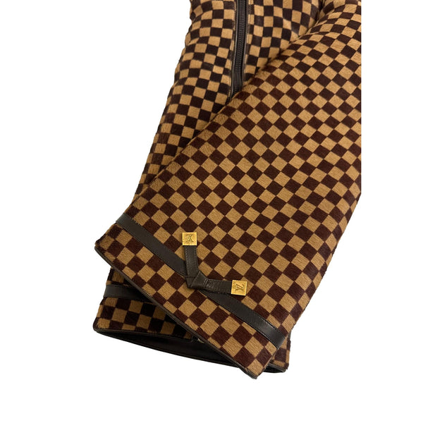 Louis Vuitton Damier Calf Hair Knee High Boots