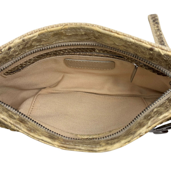 Chanel Natural Python Wristlet