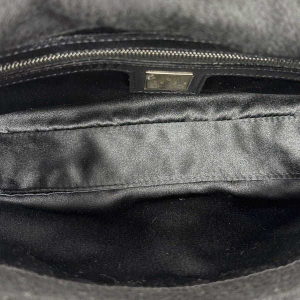 Fendi Black Cashmere Baguette Bag