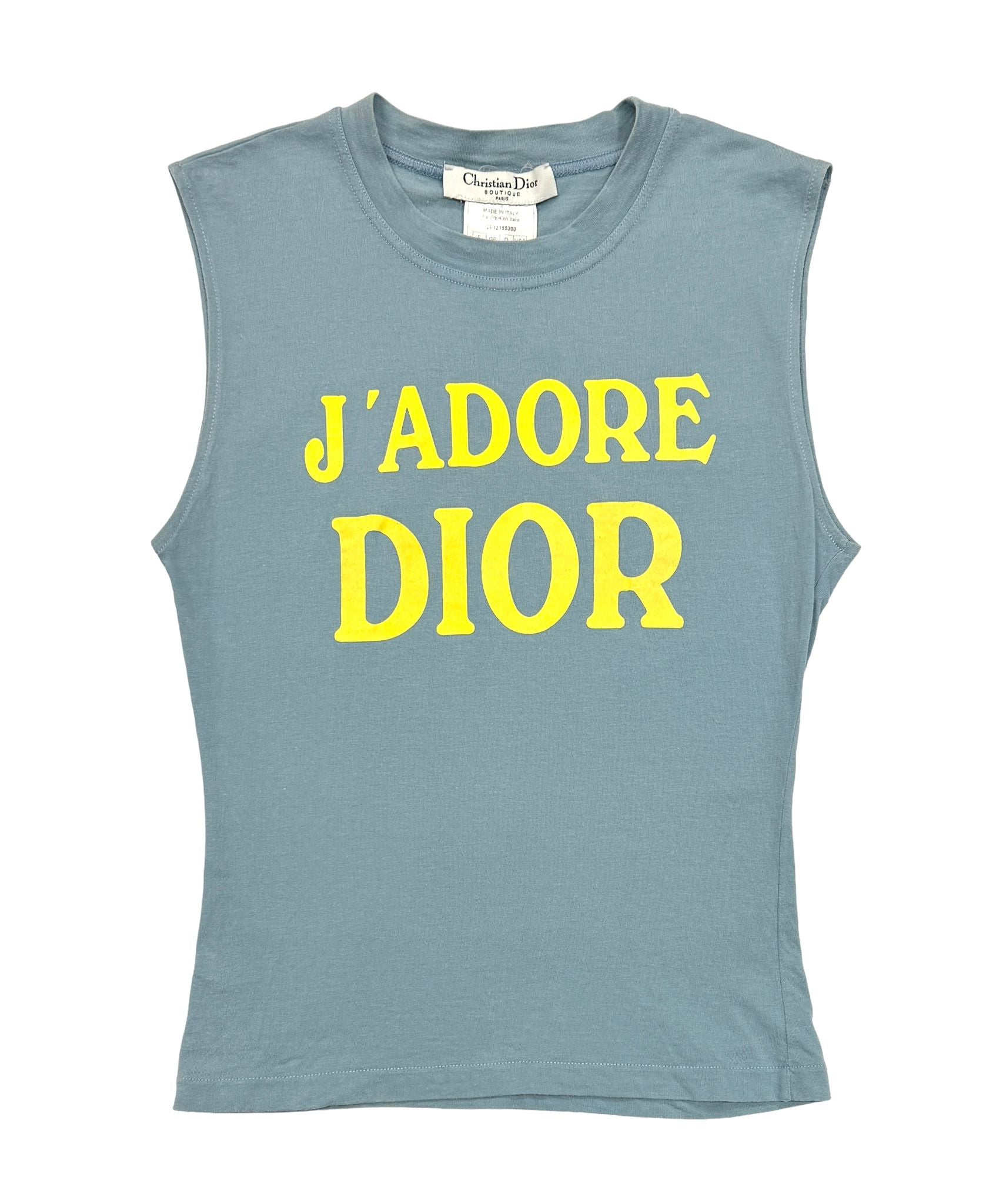 Dior Jadore Baby Blue Logo Tank