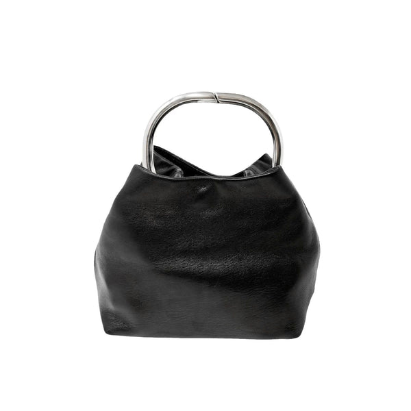 Prada Black Leather Mini Ring Bag