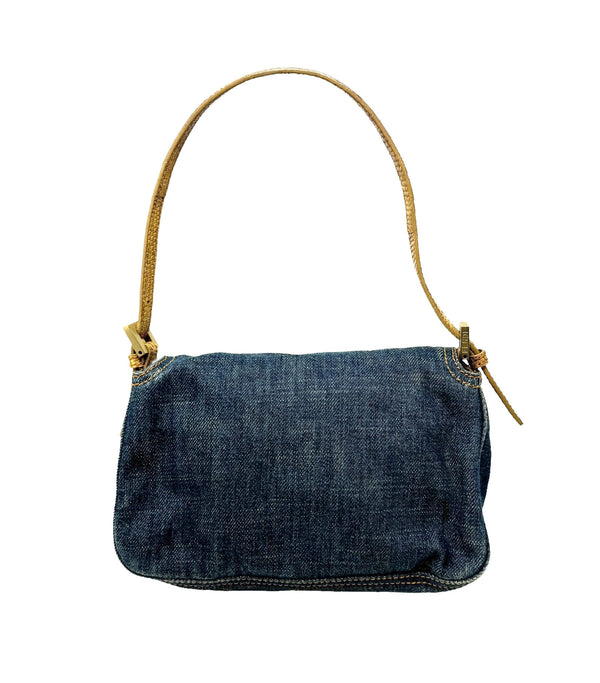 Fendi Denim Mini Mama Baguette