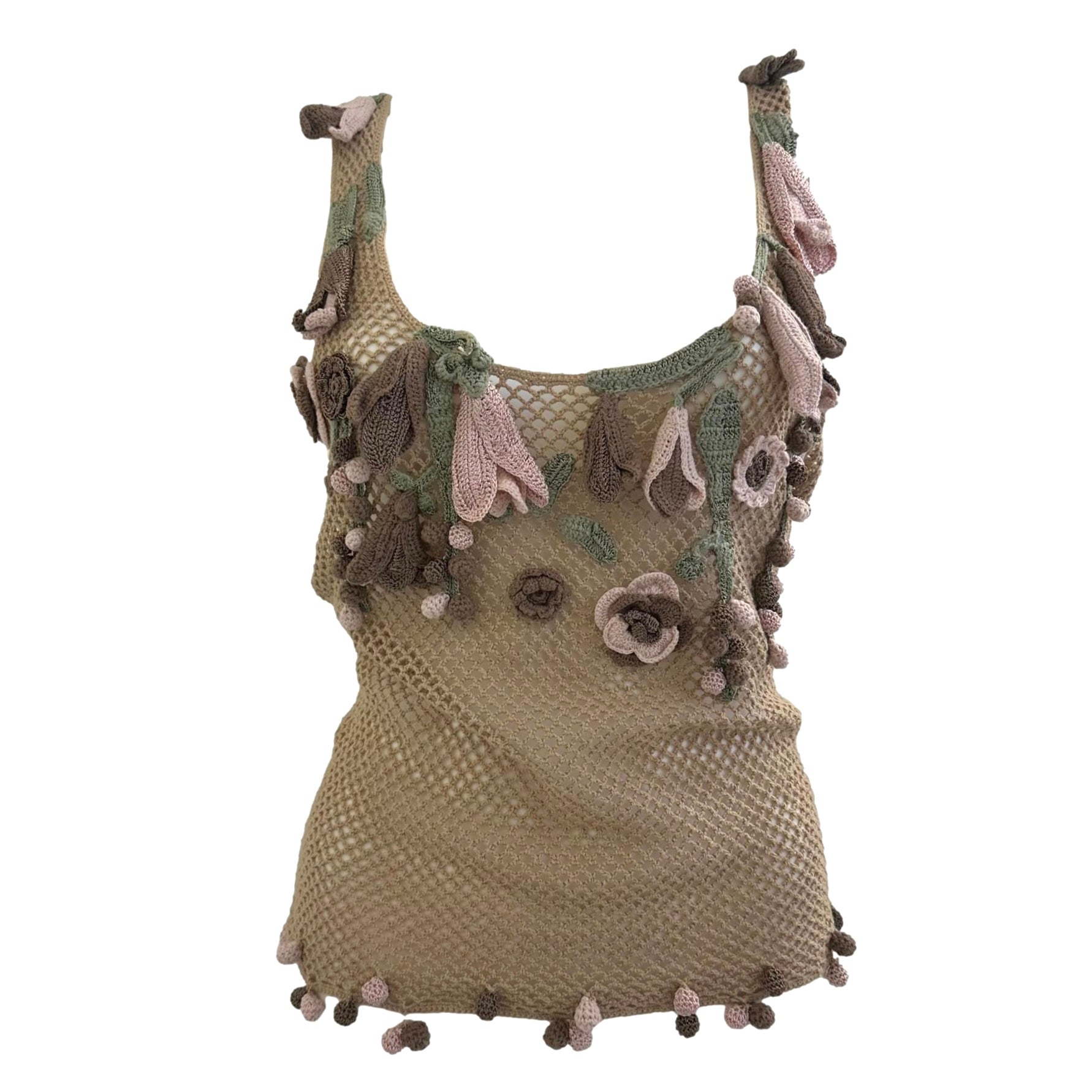 Moschino Crochet Floral Top