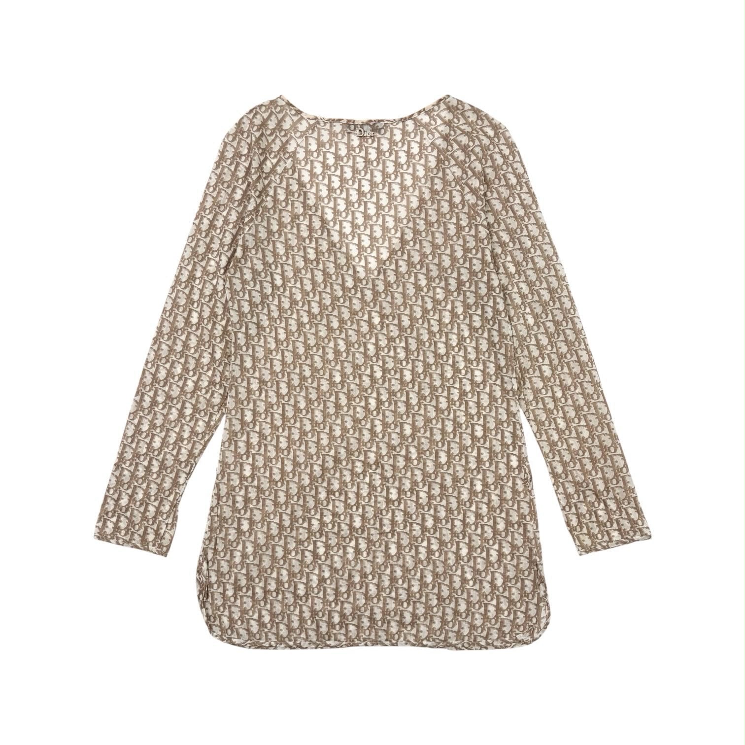 Dior Tan Long Sleeve Tunic Dress