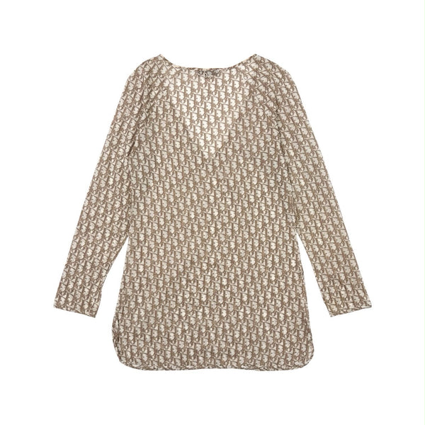 Dior Tan Long Sleeve Tunic Dress