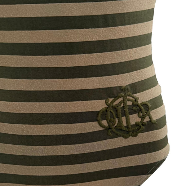 Dior Green Stripe Crest One Piece