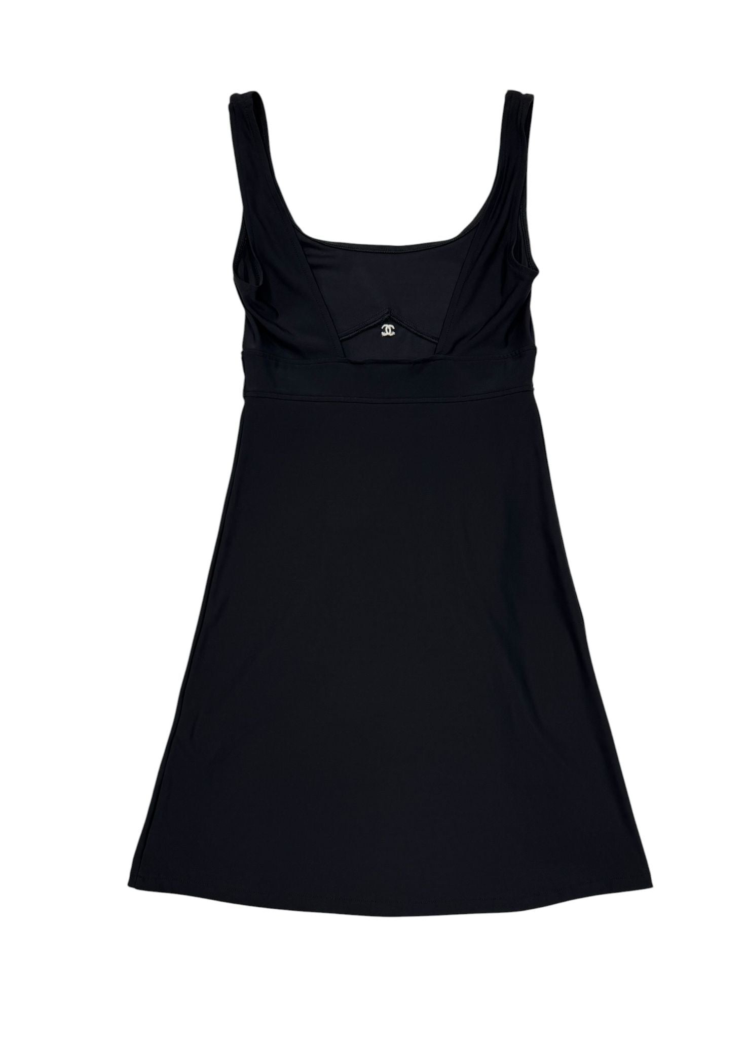 Chanel Black Logo Stretch Dress