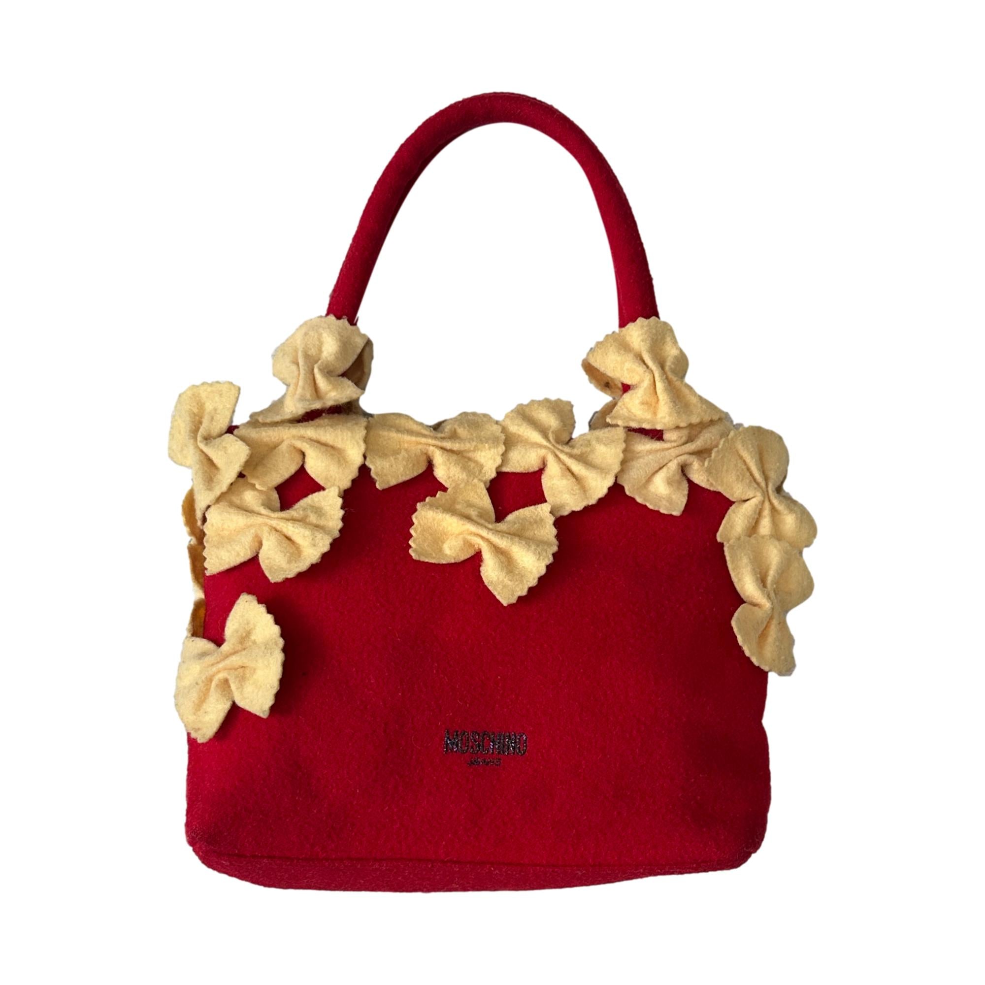 Moschino Red Pasta Bag
