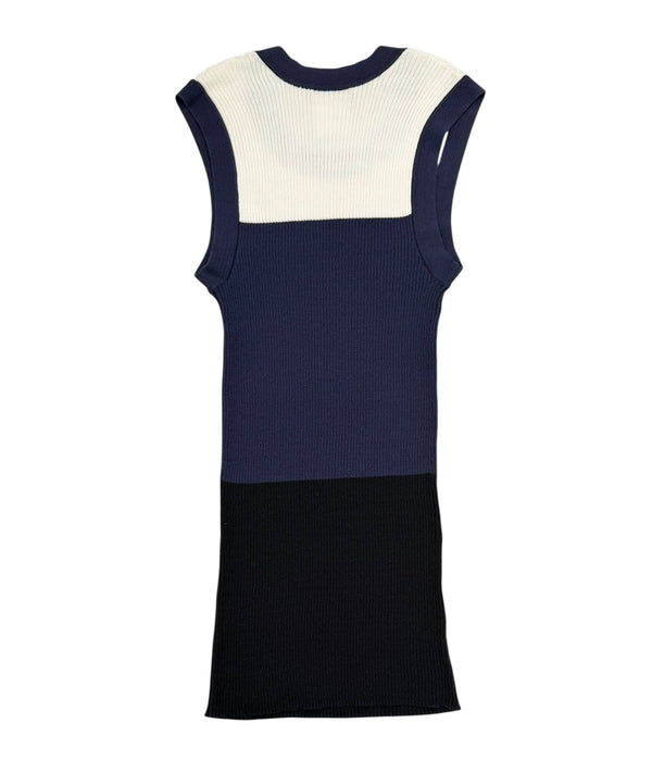 Chanel Colorblocked Ribbed Mini Dress