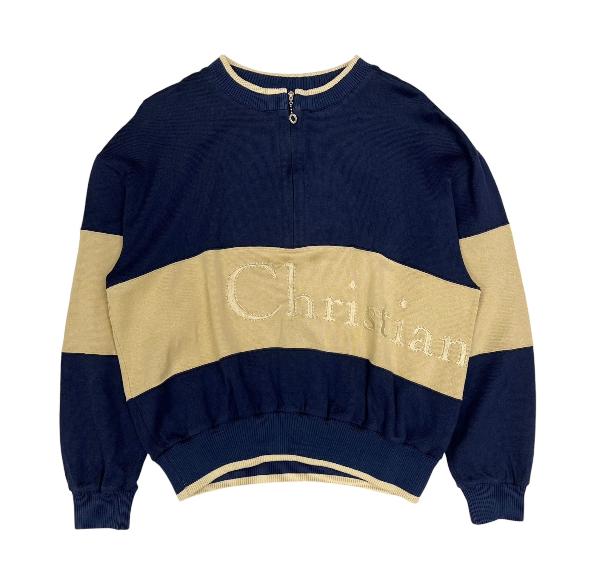 Dior Navy Logo Quater Zip