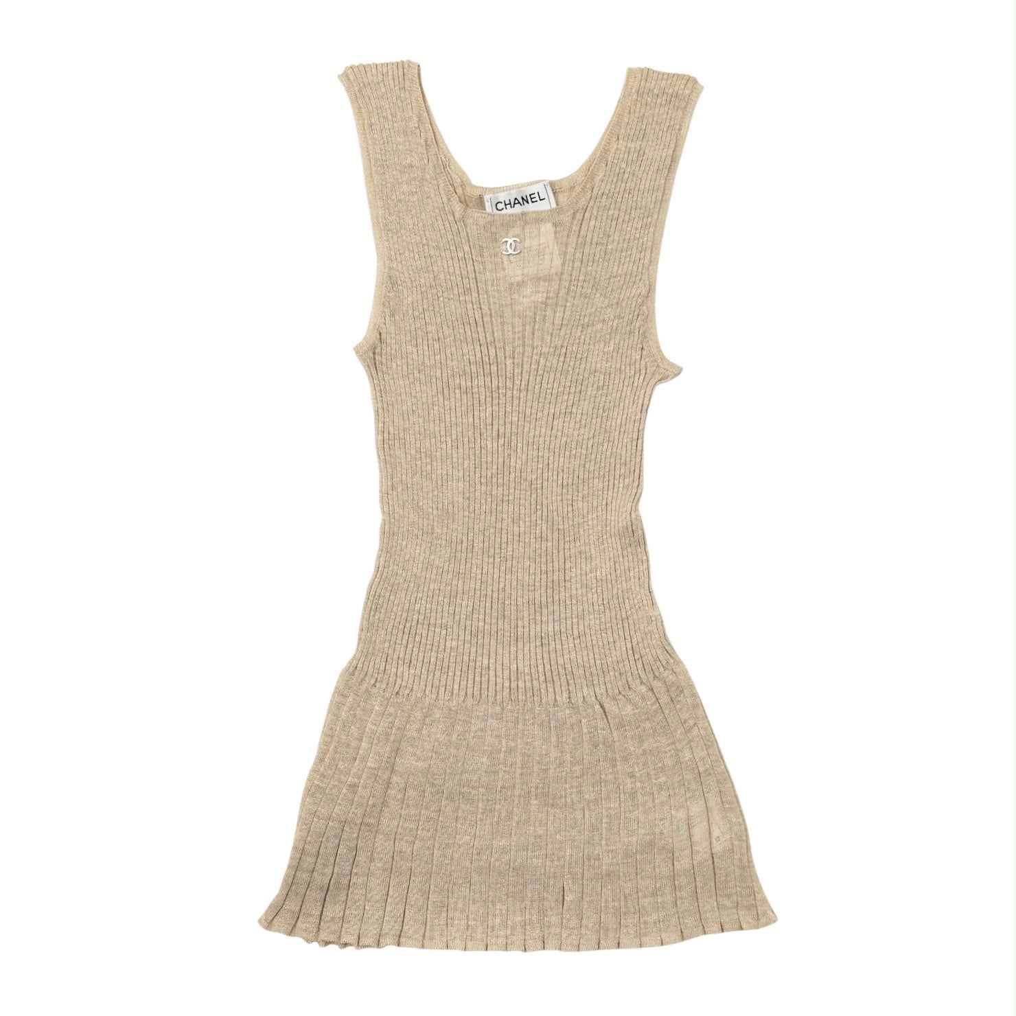 Chanel Beige Logo Tank