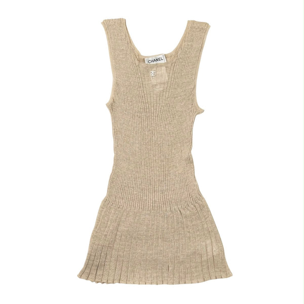 Chanel Beige Logo Tank