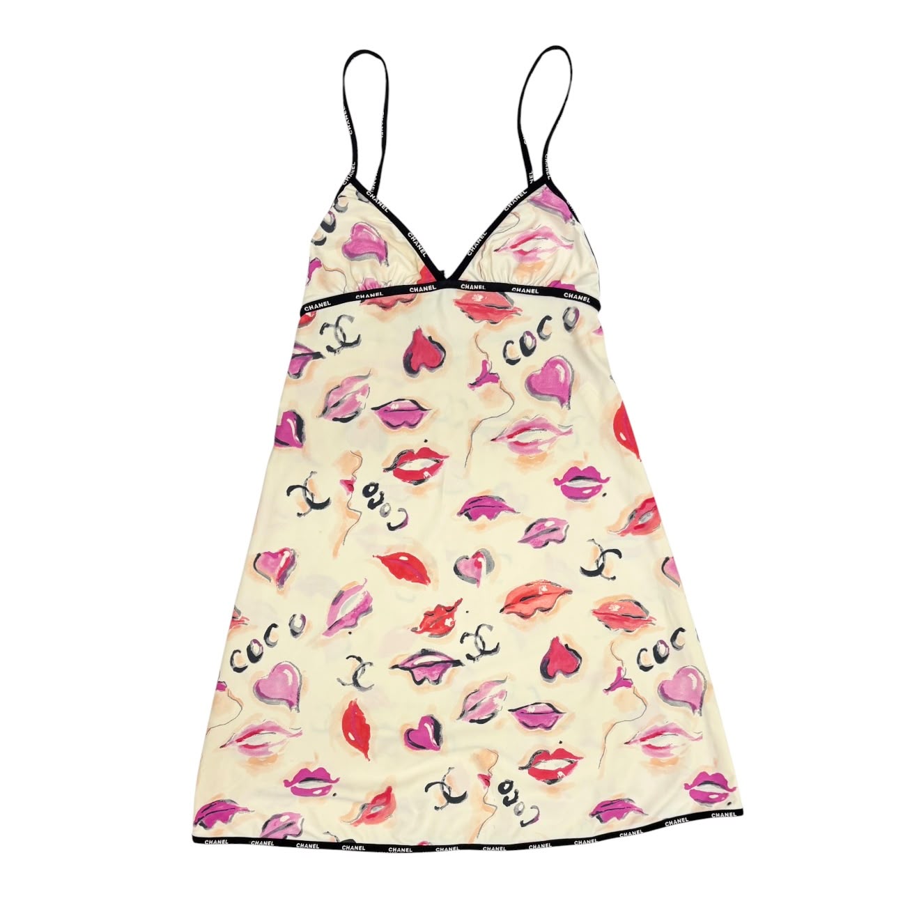 Chanel Lips Logo Stretch Dress