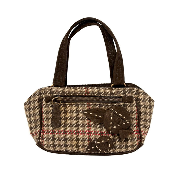 Prada Plaid Mini Top Handle Bag