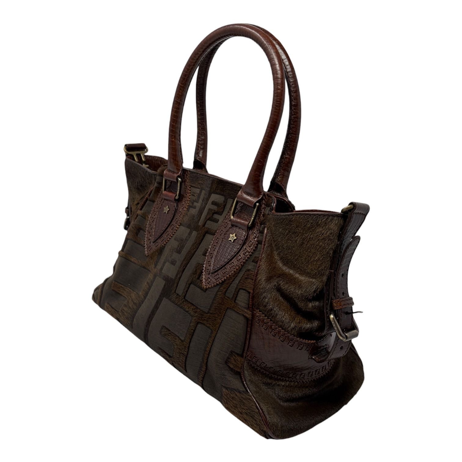 Fendi Brown Calfhair Shoulder Bag