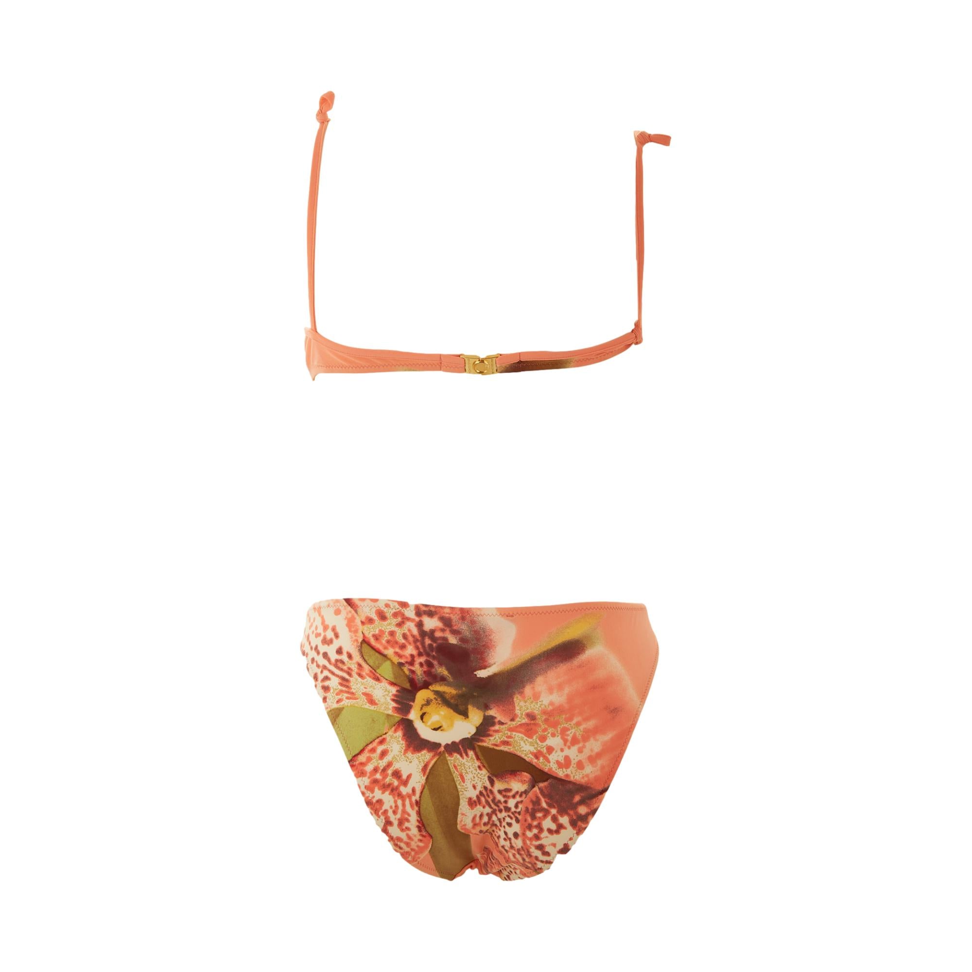 Roberto Cavalli Pink Floral Bikini