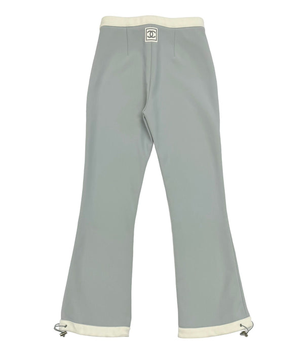 Chanel Baby Blue Logo Ski Pants