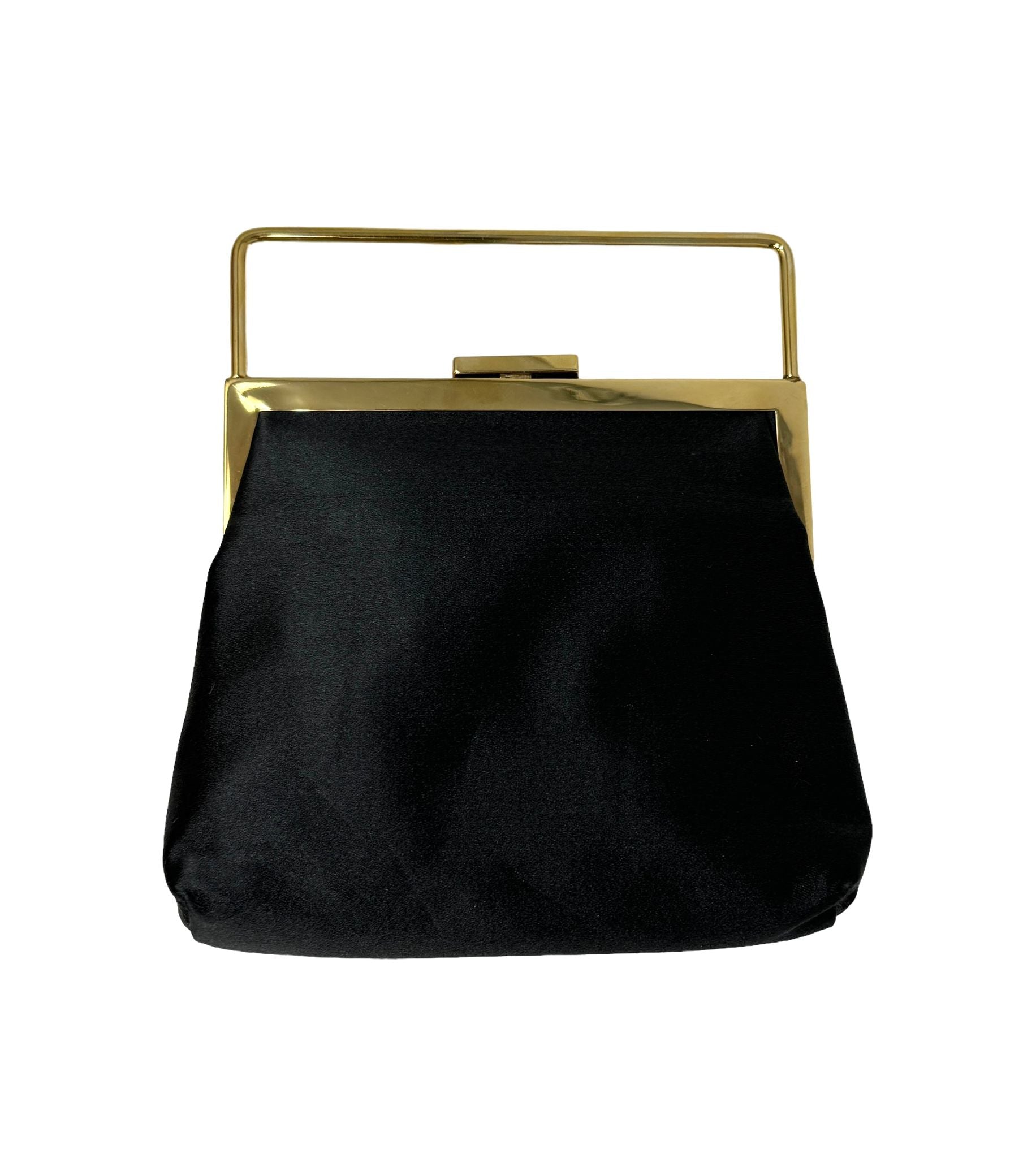 Gucci Black Satin Mini Top Handle