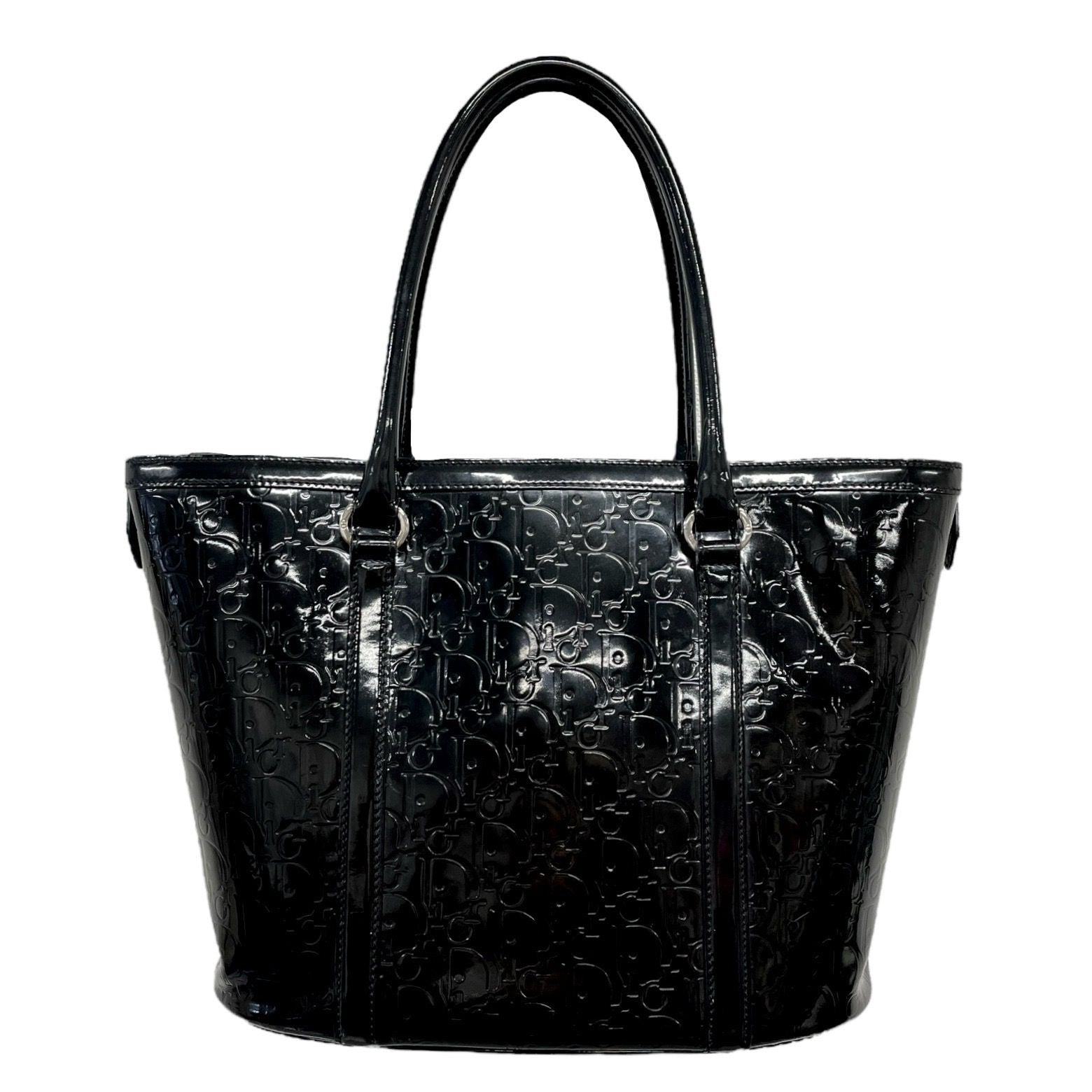 Dior Black Patent Leather Shoulder Bag