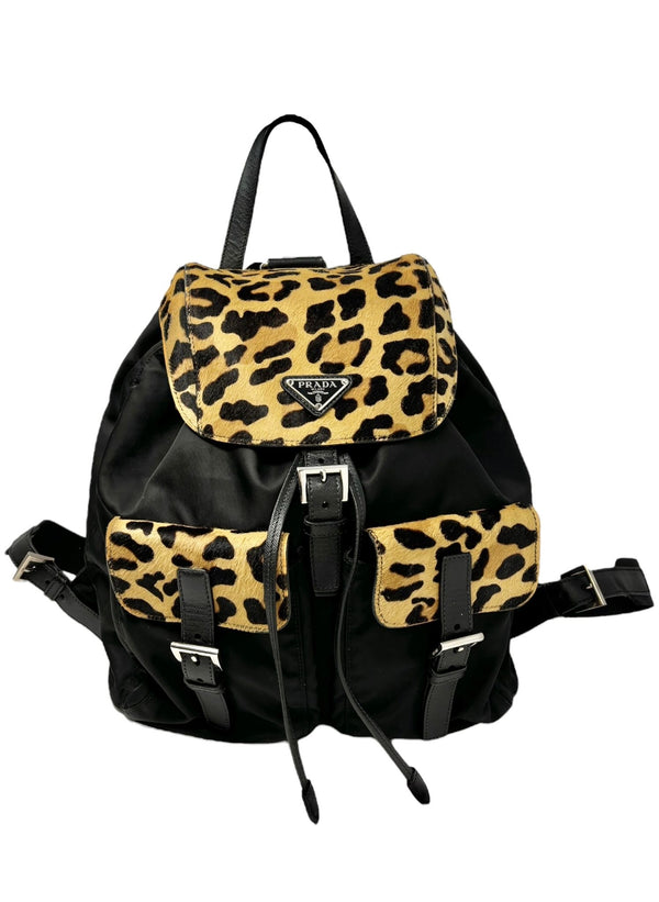 Prada Cheetah Calf Hair Backpack