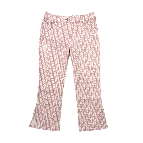 Dior Pink Logo Rhinestone Bottoms