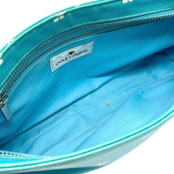 Courreges Blue Logo Shoulder Bag