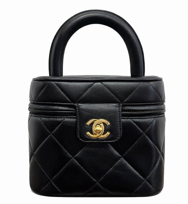 Chanel Black Lambskin Vanity Bag