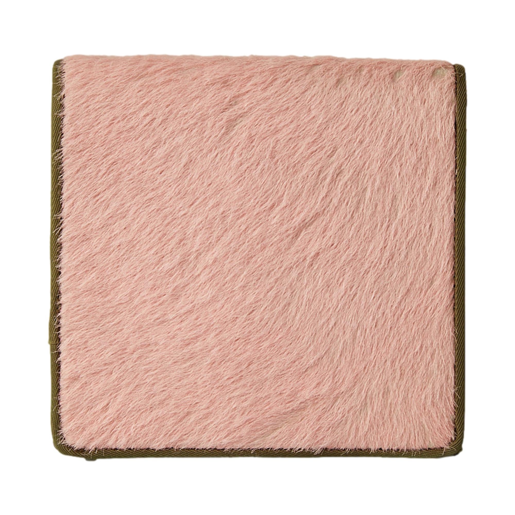 Dior Pink + Green Calf-Hair Wallet