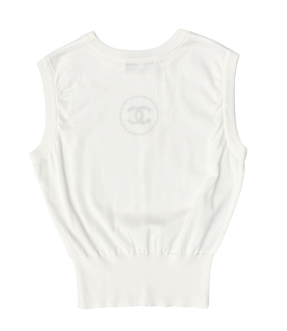 Chanel White Mesh No.5 Tank Top main image 1