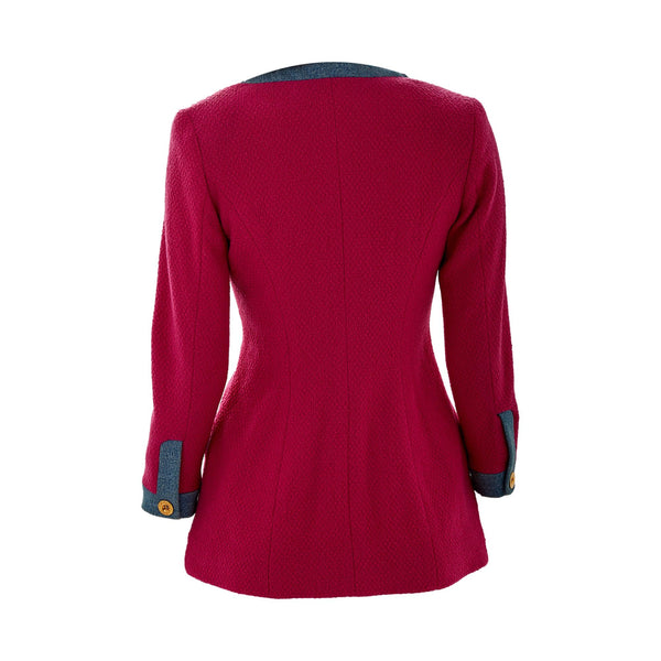 Chanel Multi Pink Denim Trim Jacket