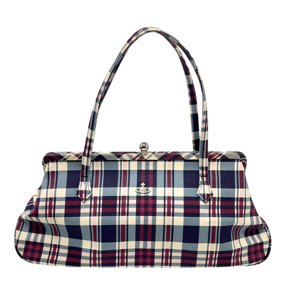 Vivienne Westwood Blue + Red Plaid Kisslock Bag