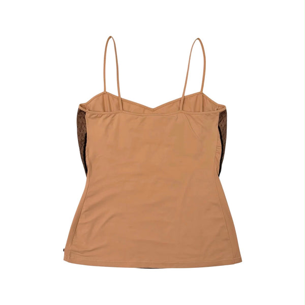 Dior Tan  Printed Lace Tank
