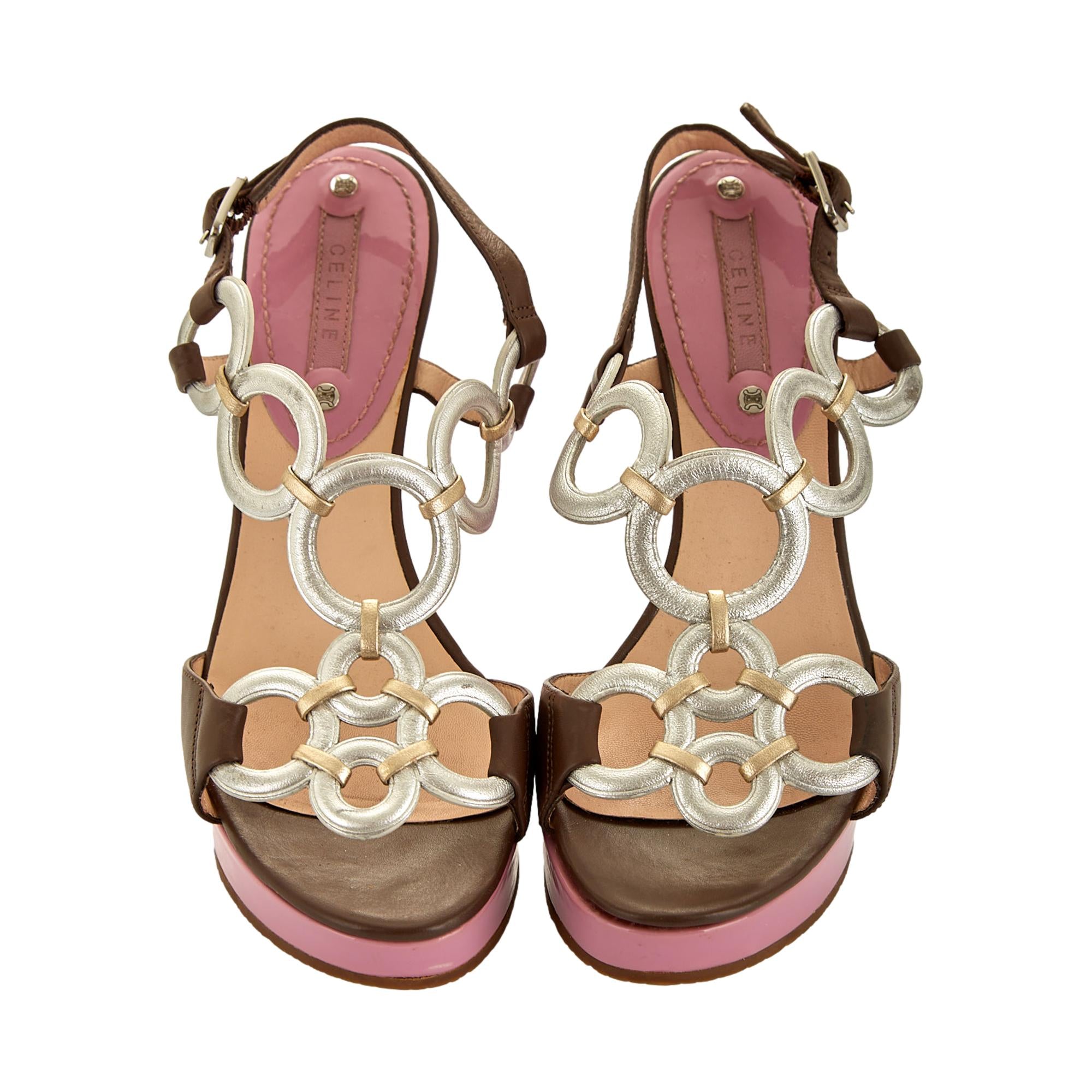 Celine Silver Ring Wedge Heels