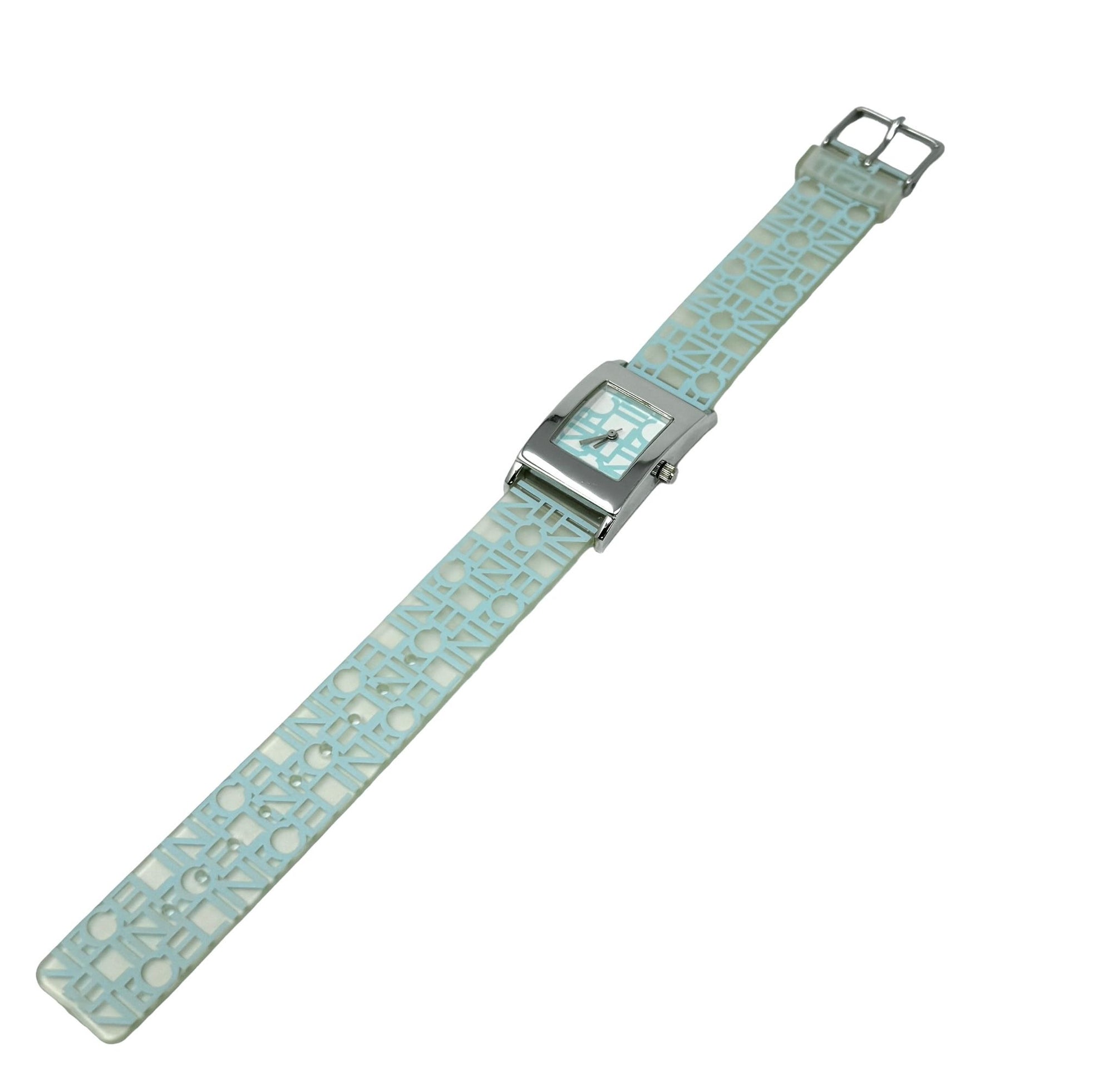 Celine Turquoise Logo Strap Watch