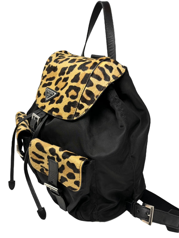 Prada Cheetah Calf Hair Backpack