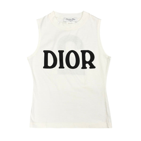 Dior White Logo Tank