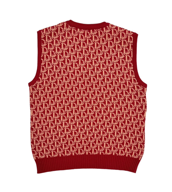 Dior Red Logo Sweater Vest