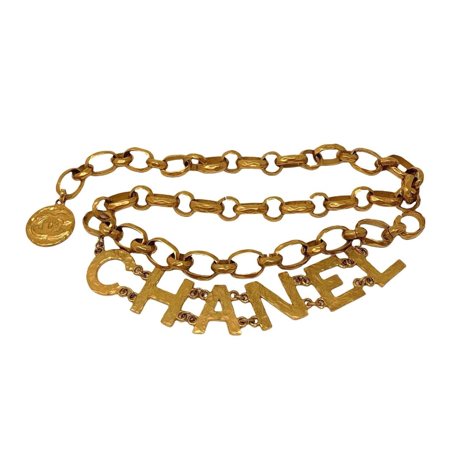 Chanel Gold Jumbo Logo Chain Belt