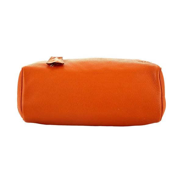 Prada Orange Leather Barrel Handle Bag