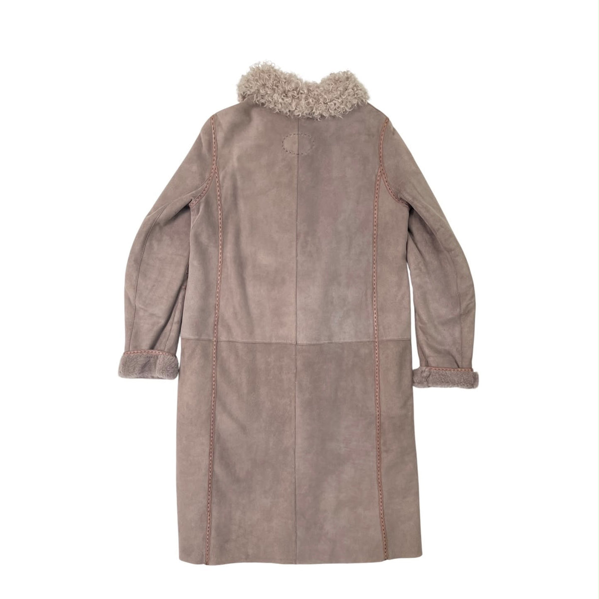 Fendi Mauve Suede Long Coat