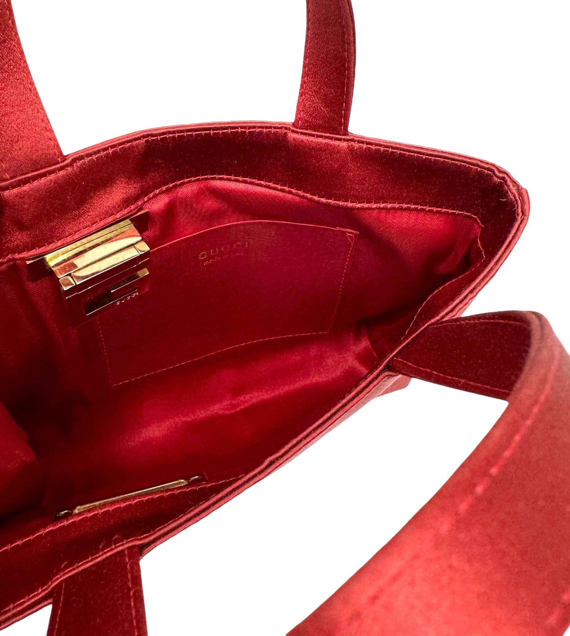 Gucci Red Satin Mini Bag