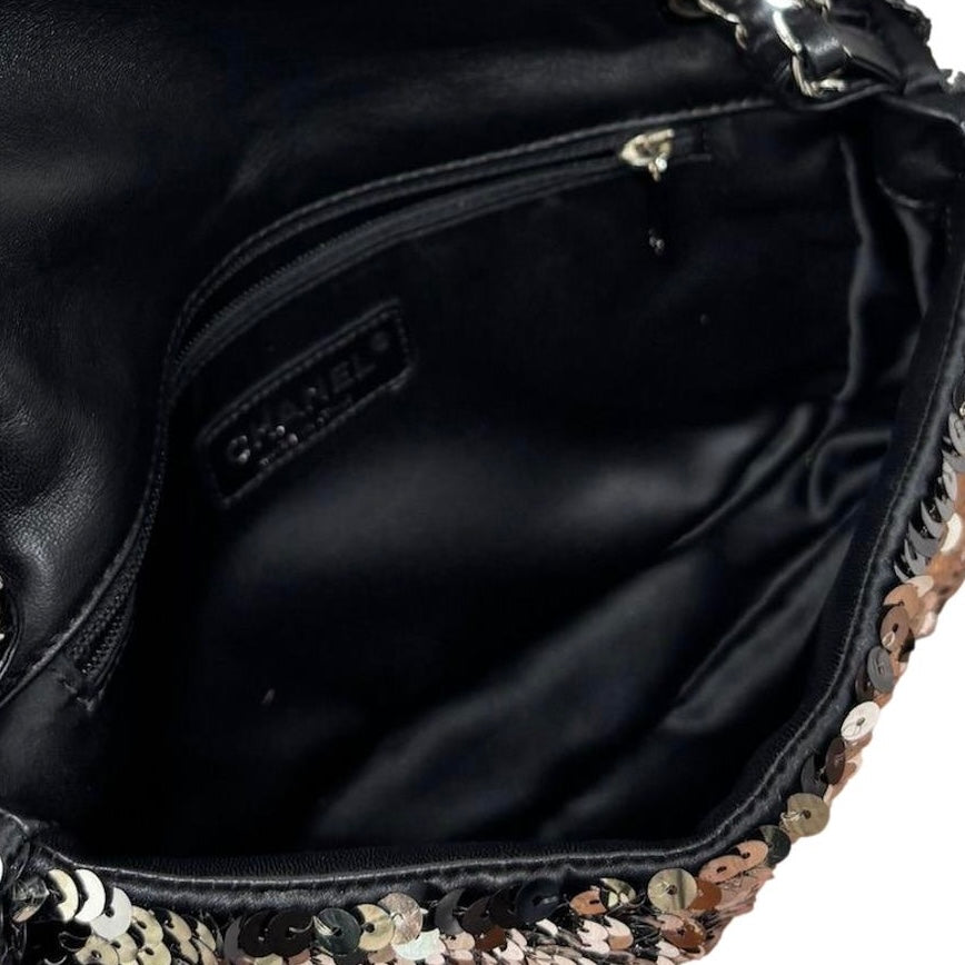 Chanel Black Sequin Flap Bag