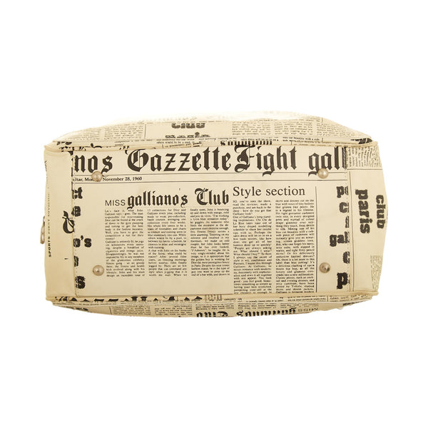 John Galliano Large  "Gazette" Newsprint Handbag