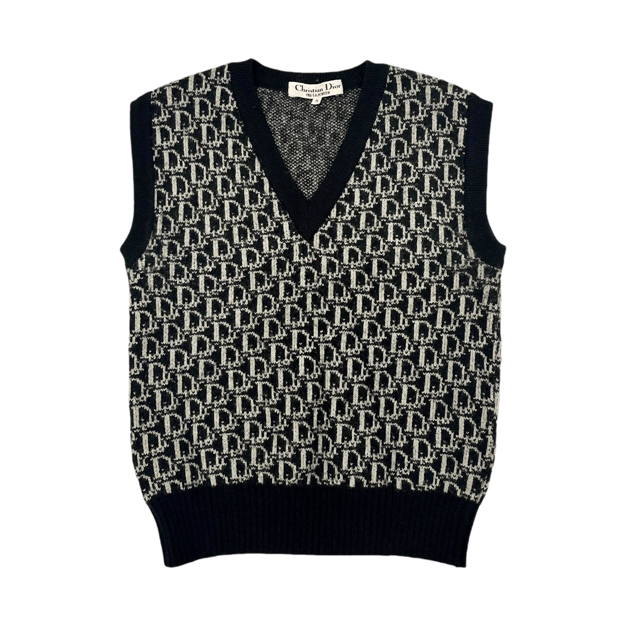 Dior Black Logo Sweater Vest – Treasures of NYC Dior Black Logo Sweater Vest – Treasures of NYC