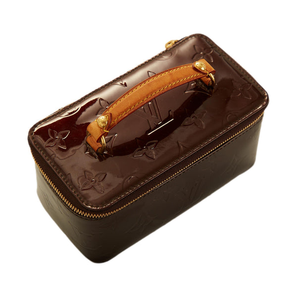 Louis Vuitton Burgundy Monogram Vernis Mini Vanity