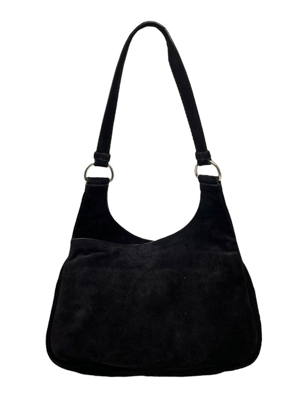 Prada Black Suede Shoulder Bag