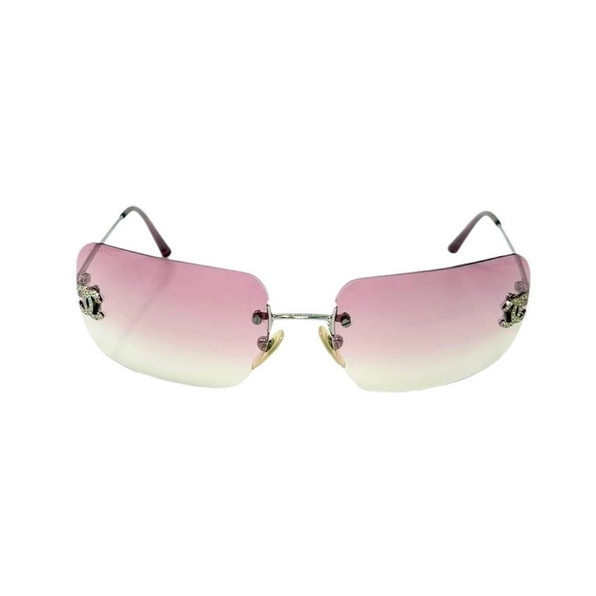 Chanel Hot Pink Rhinestone Sunglasses